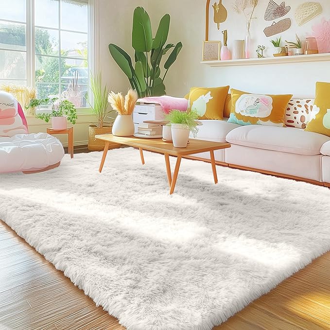 OLANLY 4x8 Area Rugs for Living Room Bedroom, Machine Washable Soft Fluffy - Image 5