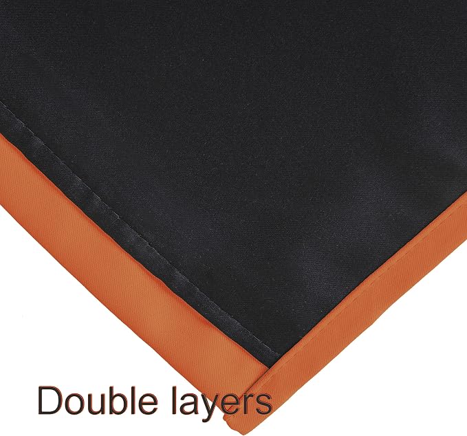 100% Blackout Curtains 52 x 63 Inch/Orange Curtains 2 Panels - Image 7