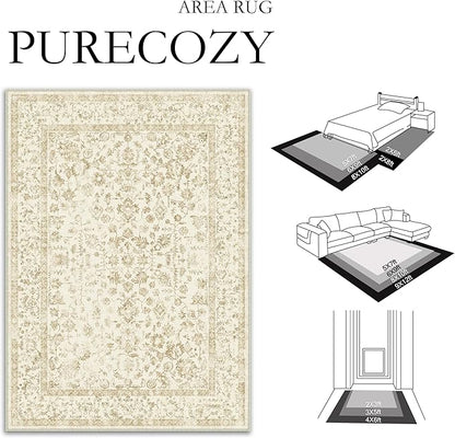 2x3 Brown Entryway Area Rug Machine Washable Door Mat Kitchen Vintage Distressed Non Slip Carpet Indoor Retro Floral Accent Throw Small Rug for Bathroom Office Bedroom Living Dining Room