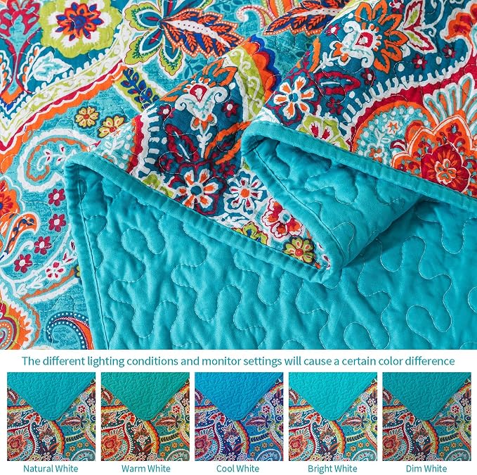 VAPUTAR Cotton Quilt King Bedding Set - Image 6
