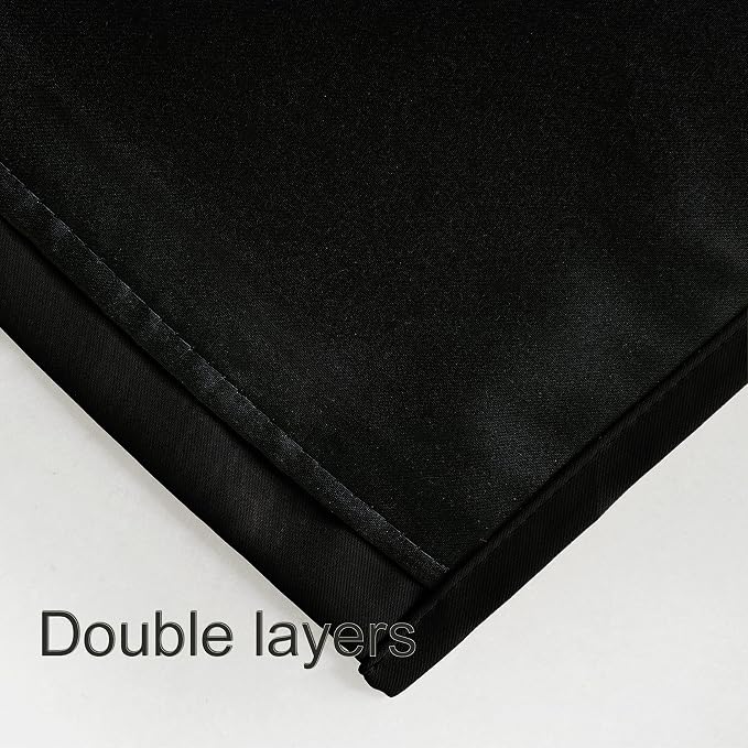 100% Blackout Curtains 52 x 95 Inch/Black Curtains 2 Panels - Image 4