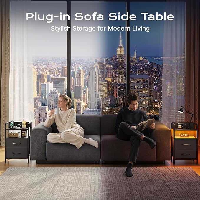 Huuger Nightstands Set of 2, Night Stand - Image 7