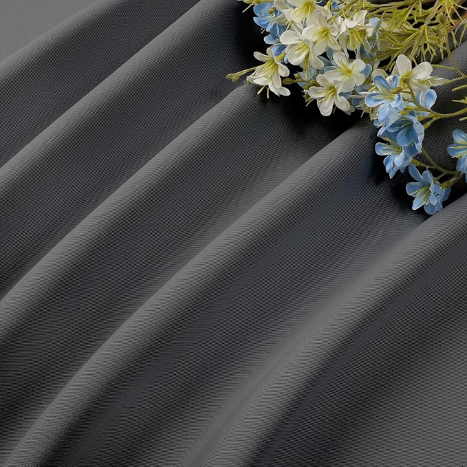CUCRAF Light Grey Blackout Curtains 72 inch Length 2 Panels Set, Rod Pocket - Image 7