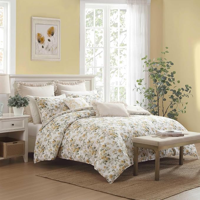 Laura Ashley - Full/Queen Comforter Set, Premium Cotton Bedding - Image 2