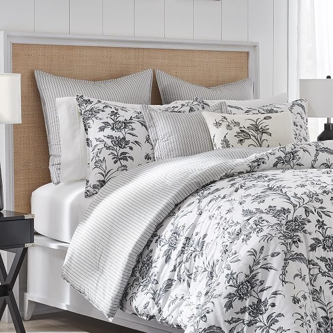 Laura Ashley - King Comforter Set, Reversible Cotton Bedding, Includes Matching - Image 4
