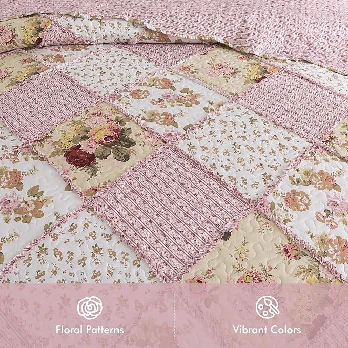 Etwel Lightweight Patchwork Queen Size Quilt Set - Image 2