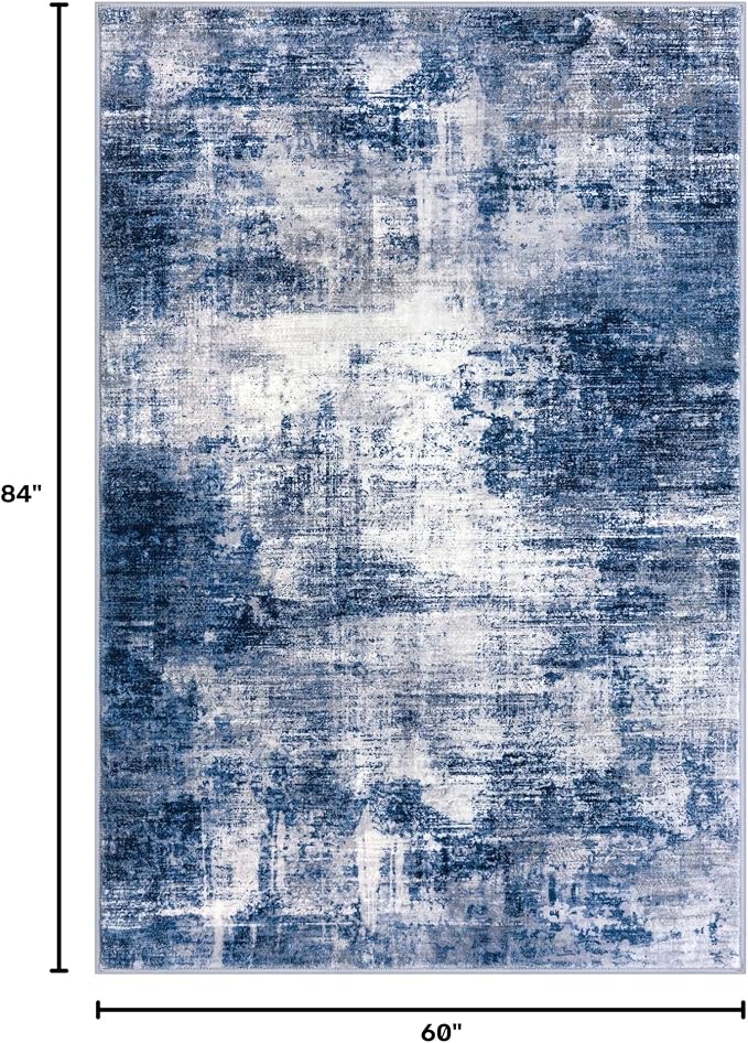 Abstract Area Rugs 5x7 Ft Washable Rugs - Image 2