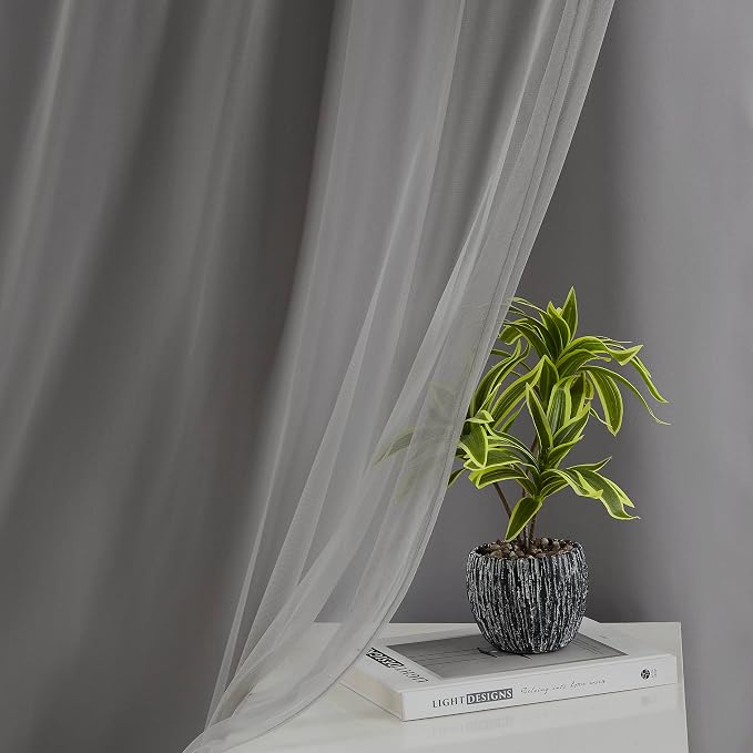 Bujasso Grey 90% Blackout Curtains - Image 2