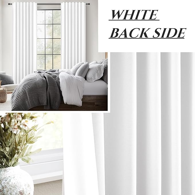BrightWhite 100% Blackout Cafe Curtains 45 Inches Long 2 Panels Set, Short - Image 7