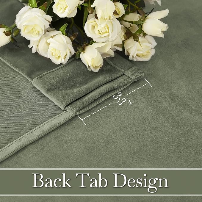 RYB Home Velvet Blackout Curtains - Image 3