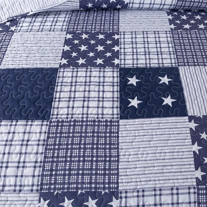 SLPR - Americana Patriotic Quilt Set, Star Bedding, Queen - Image 6