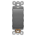 LIDER Minimalist Design Matte Finish Lighted Decorator Switch, Frameless Paddle Light Switch with Locator Light, Grounding Screw, 15A 125V, UL Listed, LS15-1P-SG, Space Gray