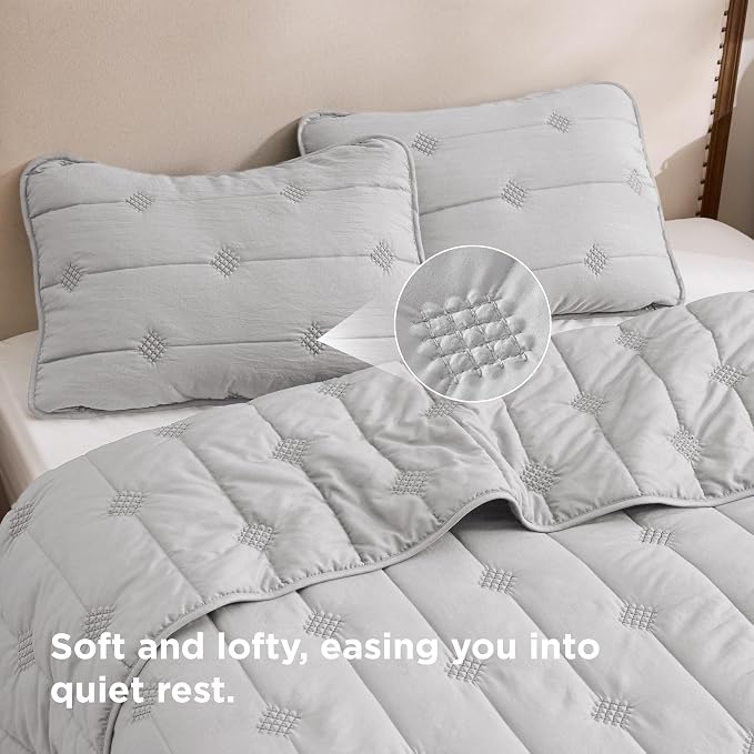 Bedsure Lightweight Comforter King Size – Extra Soft & Breathable Quilt Set - Image 2