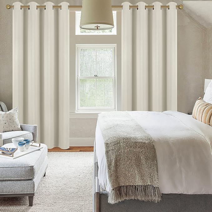 Diraysid Light Beige Grommet Blackout Curtains - Image 8