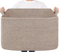 Goodpick 85L Large Woven Rope Blanket Basket, Toys & Clothes, Living Room & by Goodpick