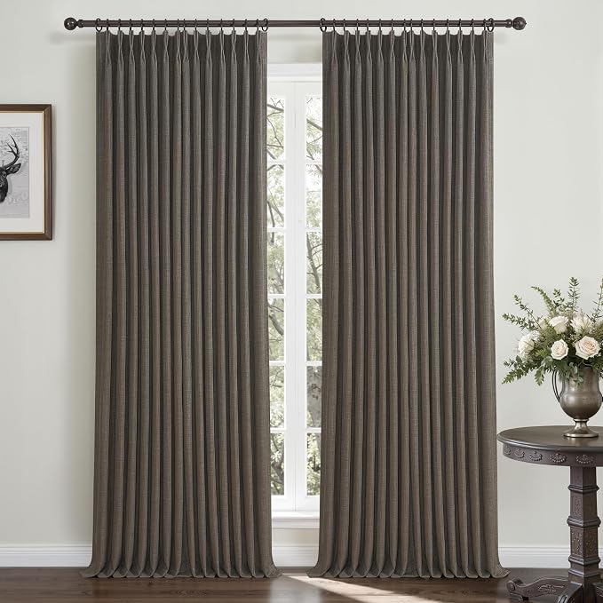 Pinch Pleated Extra Long 102 Inches Curtains by PleatedDrapes