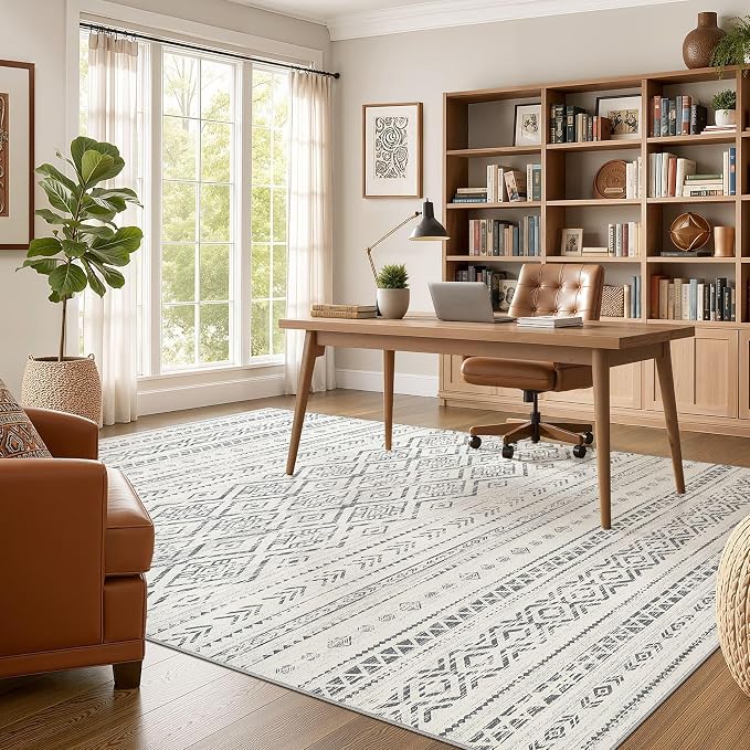 Nakagishi Area Rug Living Room Rugs: 5x7 Large Soft Machine Washable Boho - Image 5