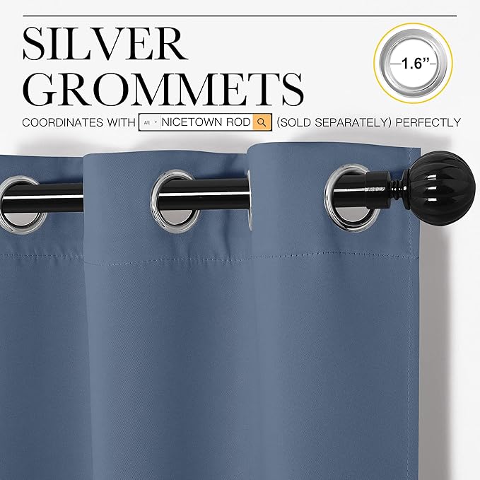 NICETOWN Blackout Curtains for Bedroom, Home Decoration Thermal Insulated Noise - Image 3