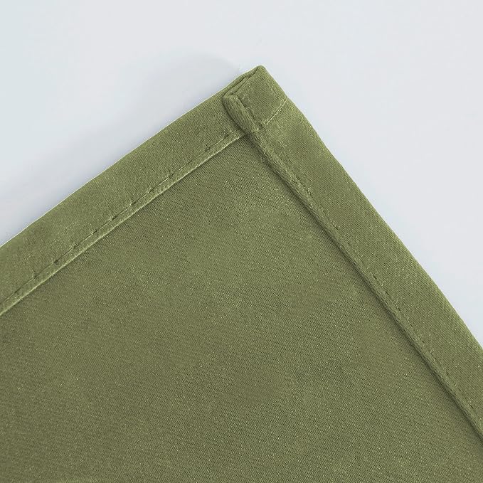Olive Blackout Curtains/52 x 95 Inch/Set of 2 Panels Thermal Insulated Room - Image 8
