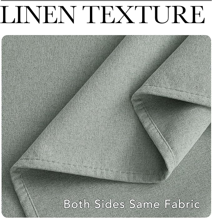 NICETOWN Sage Green Curtains 100% Blackout, W52 x L84 in, Linen Textured - Image 7