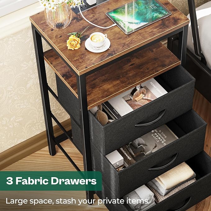 Huuger Nightstands Set of 2, Nightstand - Image 6