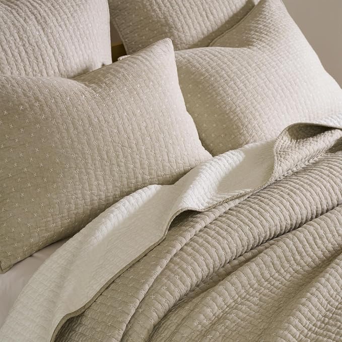 Levtex Home Cross Stitch Reversible Full/Queen Quilt Set - Image 7