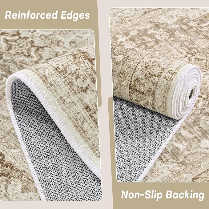 Macgace Washable Vintage Area Rug - Image 5