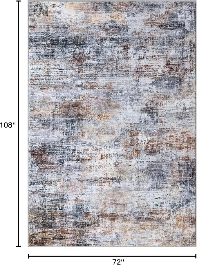 Abstract Area Rugs 6x9 Ft Washable Rugs - Image 2