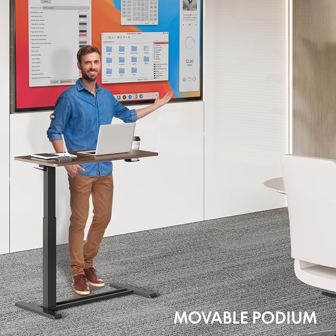 FLEXISPOT H7 32" Pneumatic Height-Adjustable Overbed Table - Image 2