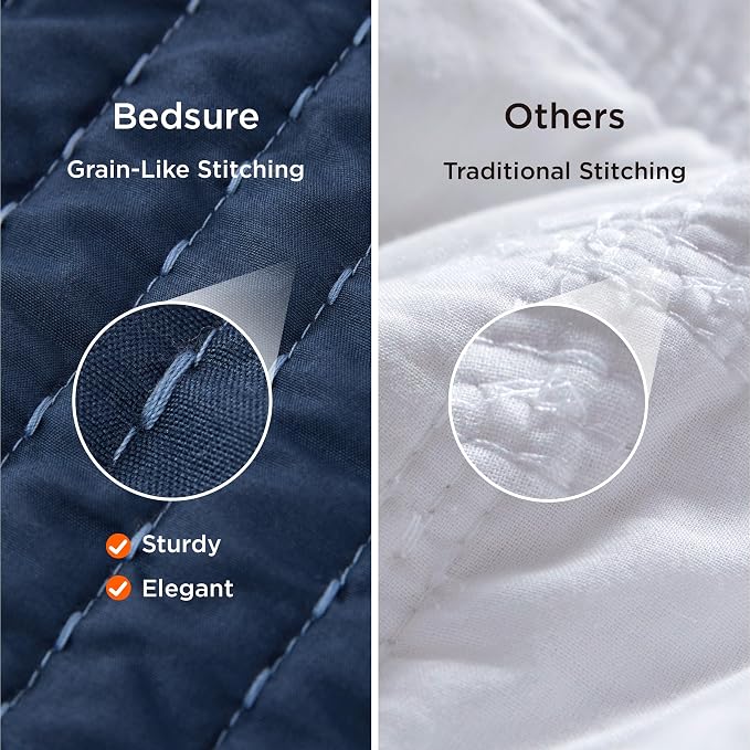 Bedsure Twin Quilt, Lightweight Soft Striped Comforter Bedding Set, All-Season - Image 4