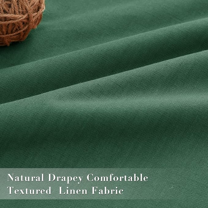 Joywell 100% Blackout Extra Long Linen Curtains 120 Inch Long - Image 4