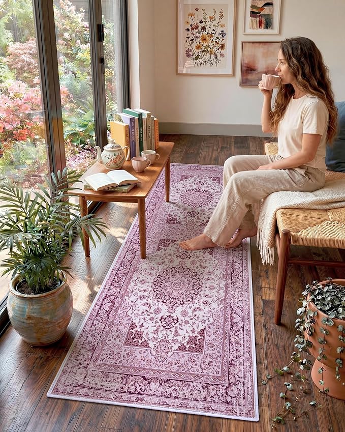 Macgace Washable Vintage Area Rug - Image 3