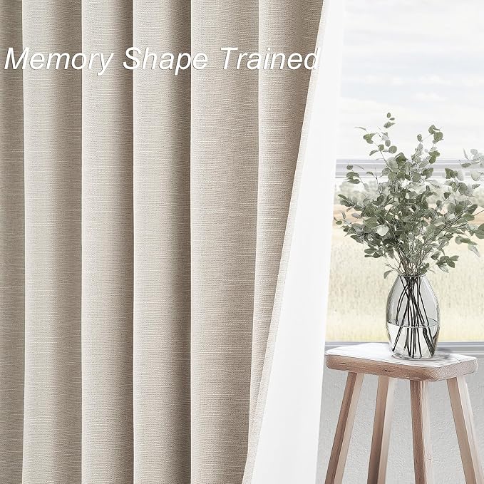 Long Curtains 108 inch Long 2 Panels, Total Blackout Curtain Wide Elegant - Image 3