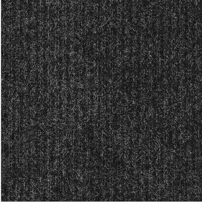 Ottomanson 3'11" x 31' Hallway Runner with Scraper Pile - Extra Durable Non-Slip Rug Mat for Indoor & Outdoor Use - Ideal for Kitchen, Entryway & Garage - High-Traffic Carpet, Black