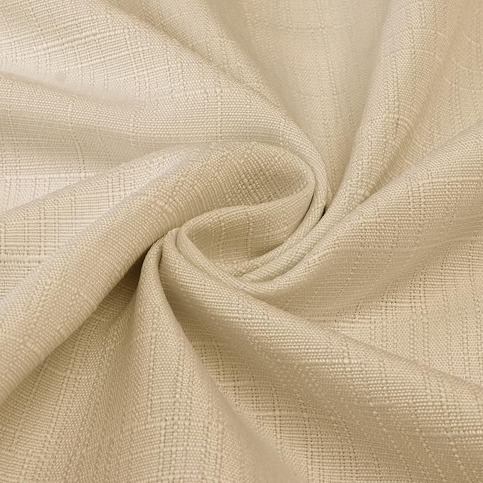 Diraysid 100% Blackout Curtains Beige Linen Curtains - Image 8