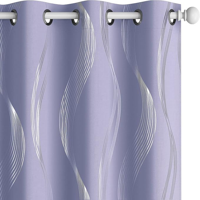 Deconovo Curtains for Living Room, Pattern Blackout Curtains 95 Inches Long | by Unknown