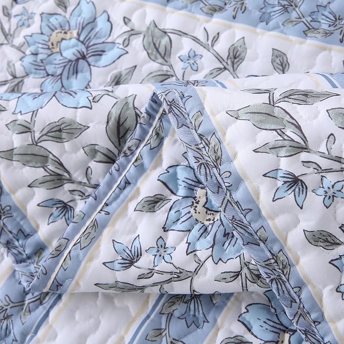 DURLENGEN Quilt Set King Size 3Pcs, Soft Microfiber Lightweight Bedspread - Image 6