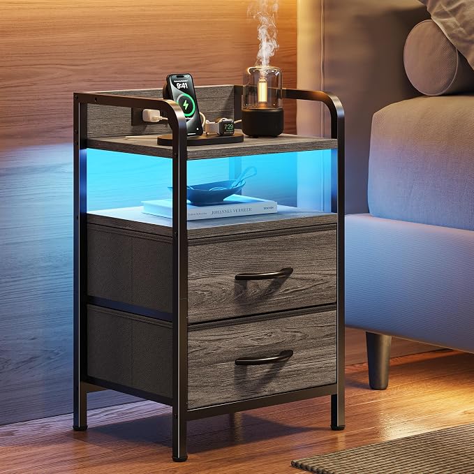 Huuger Nightstands Set of 2, Night Stand - Image 2