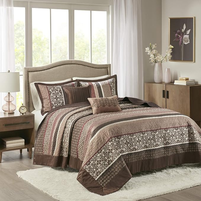 Madison Park Queen Quilt Bedding Set, Reversible Quilted Bedspread Set by MADISONPARK