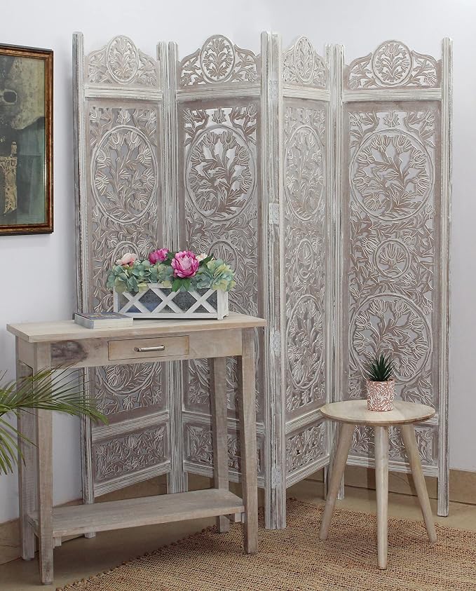 COTTON CRAFT Room Divider Wood Screen - Image 3