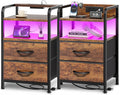 Huuger Nightstands Set of 2, Night Stand by Huuger
