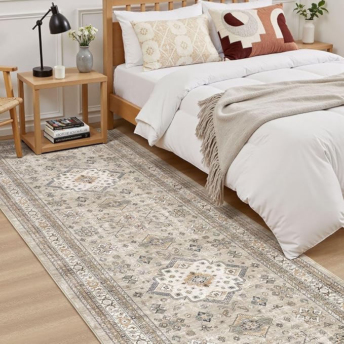 cotiled 3x8 Hallway Runner Rug for Entryway, Non-Slip Vintage, and Laundry Room - Image 3