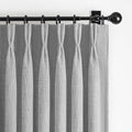 Light Grey Blackout Double Layer Thick Linen 84 Inch Curtains 2 Panels Set by PleatedDrapes