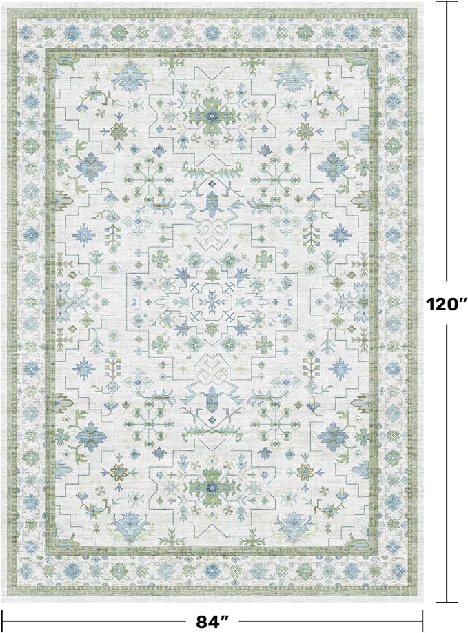 Blue and Green Living Room Rug 7x10 - Image 2