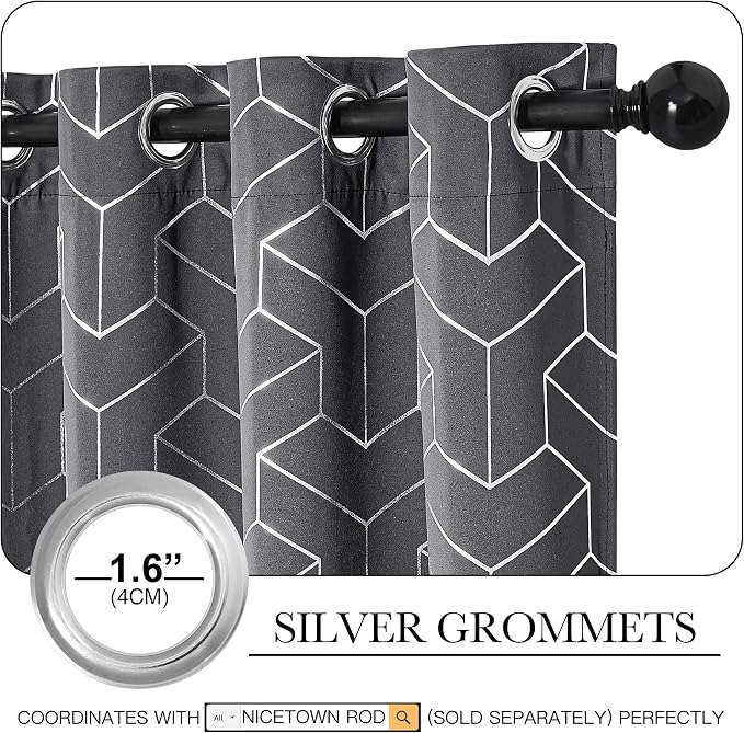 NICETOWN Bedroom Blackout Curtains Panels - Image 2
