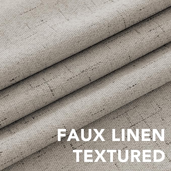 H.VERSAILTEX Linen Blackout Curtains 96 Inches, 100% Absolutely Blackout - Image 4