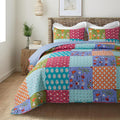 SLPR - All is Bright Colorful Patchwork Quilt Set, Queen by SLPR