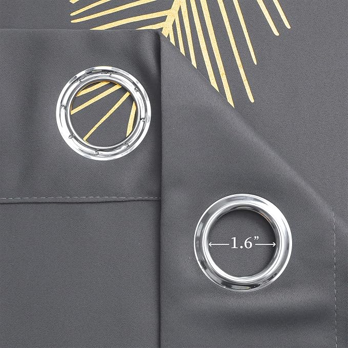 Blackout Curtains 108 inches Long, Light Blocking Grommet Curtains, Dark Grey - Image 8