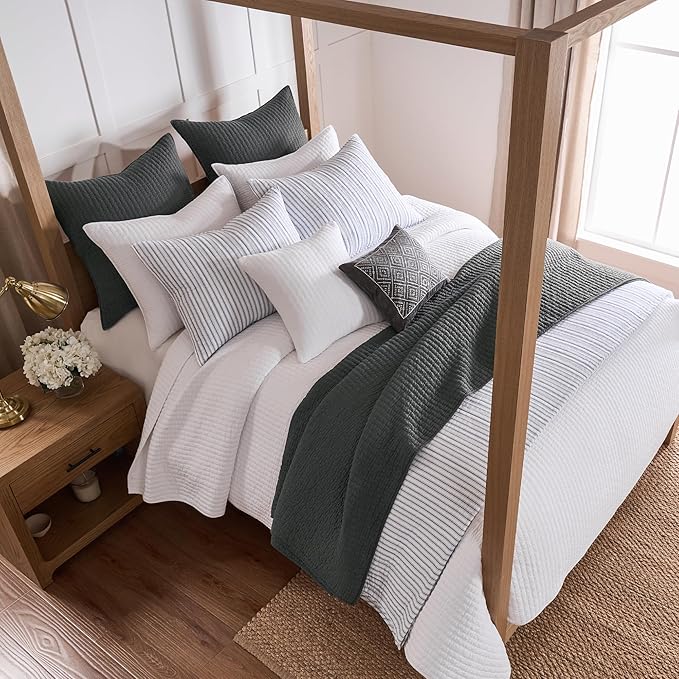 Levtex Home Cross Stitch Reversible Twin XL/Twin Quilt Set and 1 Pillow Sham - Image 2