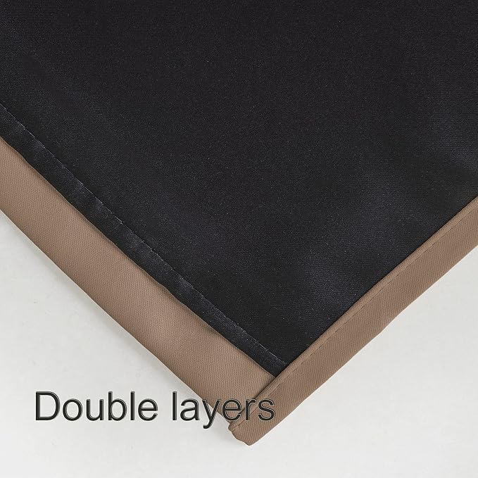 100% Blackout Cappuccino Curtains - Image 4